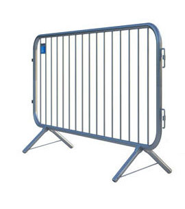 Steel crowd barriers