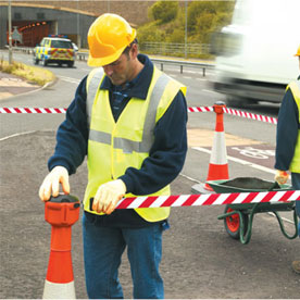 Barrier tape for cones