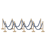 Flexibarrier Pfosten- und Seilabsperrung Premium Set - inklusive gedrehter Seile