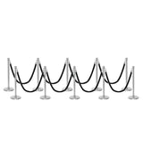 Flexibarrier Pfosten- und Seilabsperrung Premium Set - inklusive gedrehter Seile
