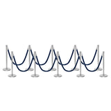 Flexibarrier Pfosten- und Seilabsperrung Premium Set - inklusive gedrehter Seile