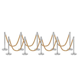 Flexibarrier Pfosten- und Seilabsperrung Premium Set - inklusive gedrehter Seile