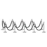 Flexibarrier Pfosten- und Seilabsperrung Premium Set - inklusive gedrehter Seile