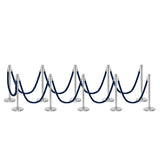 Flexibarrier Pfosten- und Seilabsperrung Premium Set - inklusive gedrehter Seile