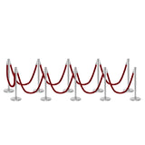 Flexibarrier Pfosten- und Seilabsperrung Premium Set - inklusive gedrehter Seile