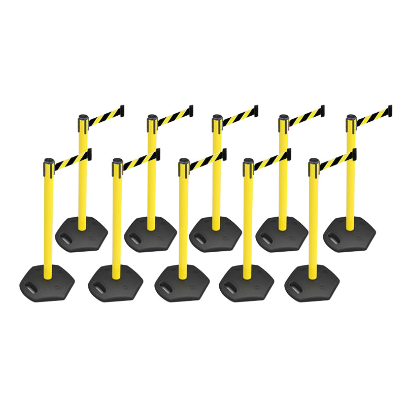 Gurtpfosten-Set -Basic Signal- 10x3m einziehbares Band