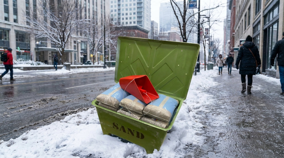 Streugutbehälter – Komplettpaket mit Steinsalz & Schaufel