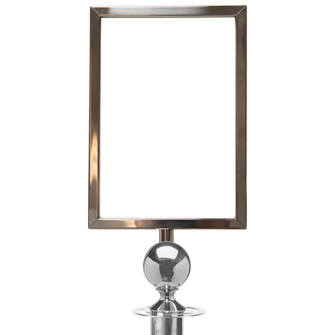 Schildhalterung -Kugelkopf- für Flexibarrier Pfosten- & SeilaSign Holder -Ball Top- für Flexibarrier Pfosten und Seilstützen