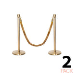 Flexibarrier Pfosten- und Seilabsperrung Premium Set - inklusive gedrehter Seile