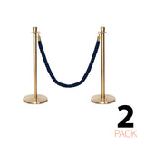 Flexibarrier Pfosten- und Seilabsperrung Premium Set - inklusive gedrehter Seile
