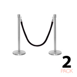 2er Pack – Flexibarrier Pfosten & Seil-Absperrung – Premium – inkl. A4 Schildhalterung
