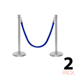 2er Pack – Flexibarrier Pfosten & Seil-Absperrung – Premium – inkl. A4 Schildhalterung