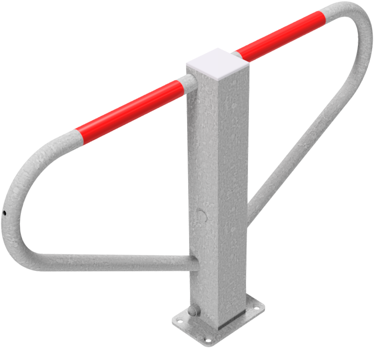 Klappbare Parkplatzschranke mit Dreiecksschloss