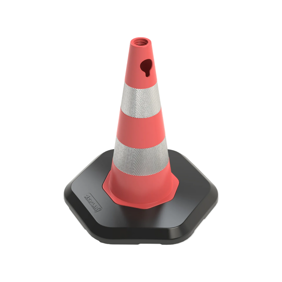 50 cm PVC-Verkehrskegel - Doppelt reflektierend