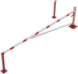 Schwenkbarriere mit Verstärkungsrohr & Zugseilverstärkung