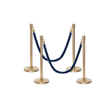 Flexibarrier Pfosten- und Seilabsperrung Premium Set - inklusive gedrehter Seile