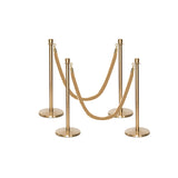 Flexibarrier Pfosten- und Seilabsperrung Premium Set - inklusive gedrehter Seile