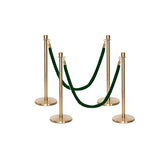 Flexibarrier Pfosten- und Seilabsperrung Premium Set - inklusive gedrehter Seile