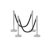 Flexibarrier Pfosten- und Seilabsperrung Premium Set - inklusive gedrehter Seile