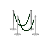 Flexibarrier Pfosten- und Seilabsperrung Premium Set - inklusive gedrehter Seile