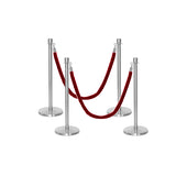 Flexibarrier Pfosten- und Seilabsperrung Premium Set - inklusive gedrehter Seile