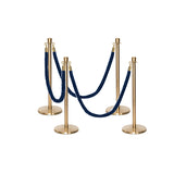 Flexibarrier Pfosten- und Seilabsperrung Premium Set - inklusive gedrehter Seile