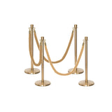 Flexibarrier Pfosten- und Seilabsperrung Premium Set - inklusive gedrehter Seile