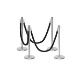 Flexibarrier Pfosten- und Seilabsperrung Premium Set - inklusive gedrehter Seile