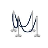 Flexibarrier Pfosten- und Seilabsperrung Premium Set - inklusive gedrehter Seile