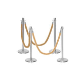 Flexibarrier Pfosten- und Seilabsperrung Premium Set - inklusive gedrehter Seile