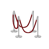 Flexibarrier Pfosten- und Seilabsperrung Premium Set - inklusive gedrehter Seile