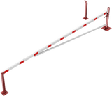 Schwenkbarriere mit Verstärkungsrohr & Zugseilverstärkung