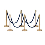 Flexibarrier Pfosten- und Seilabsperrung Premium Set - inklusive gedrehter Seile