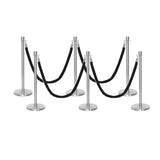 Flexibarrier Pfosten- und Seilabsperrung Premium Set - inklusive gedrehter Seile