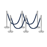 Flexibarrier Pfosten- und Seilabsperrung Premium Set - inklusive gedrehter Seile