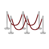 Flexibarrier Pfosten- und Seilabsperrung Premium Set - inklusive gedrehter Seile