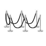 Flexibarrier Pfosten- und Seilabsperrung Premium Set - inklusive gedrehter Seile