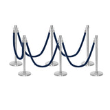 Flexibarrier Pfosten- und Seilabsperrung Premium Set - inklusive gedrehter Seile