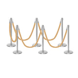 Flexibarrier Pfosten- und Seilabsperrung Premium Set - inklusive gedrehter Seile