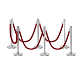 Flexibarrier Pfosten- und Seilabsperrung Premium Set - inklusive gedrehter Seile