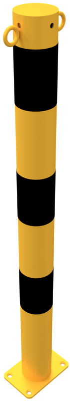 Kettenpoller aus Stahl (mit 2 Ösen)