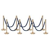 Flexibarrier Pfosten- und Seilabsperrung Premium Set - inklusive gedrehter Seile