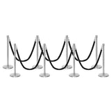 Flexibarrier Pfosten- und Seilabsperrung Premium Set - inklusive gedrehter Seile