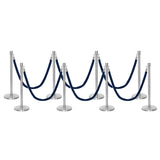 Flexibarrier Pfosten- und Seilabsperrung Premium Set - inklusive gedrehter Seile