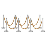 Flexibarrier Pfosten- und Seilabsperrung Premium Set - inklusive gedrehter Seile