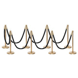 Flexibarrier Pfosten- und Seilabsperrung Premium Set - inklusive gedrehter Seile