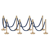Flexibarrier Pfosten- und Seilabsperrung Premium Set - inklusive gedrehter Seile