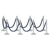 Flexibarrier Pfosten- und Seilabsperrung Premium Set - inklusive gedrehter Seile