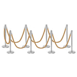 Flexibarrier Pfosten- und Seilabsperrung Premium Set - inklusive gedrehter Seile