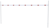 Höhenbegrenzungsbarriere mit 2 quadratischen Pfosten (3-9m Breite)